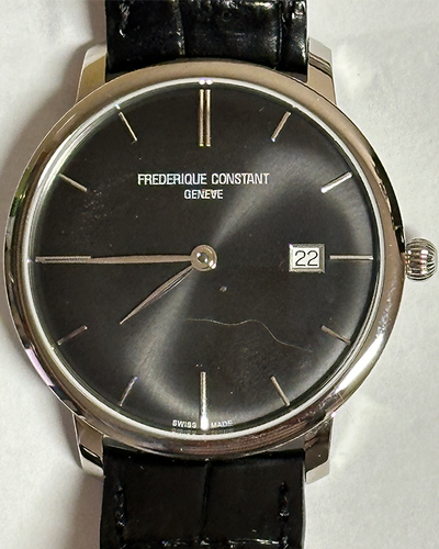 2023 Frederique Constant Slimline 43MM Black Dial Leather Strap (FC-306G4S6)