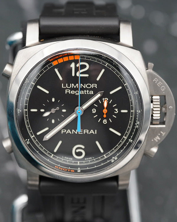 Panerai Luminor 1950 Regatta 3 Days Chrono Flyback 47MM Black Dial Rubber Strap (PAM00526)