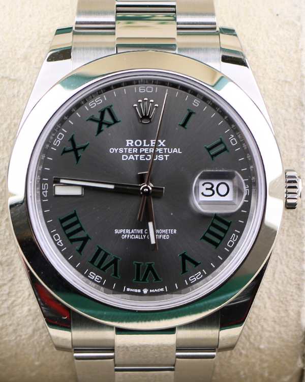 2023 Rolex Datejust "Wimbledon" 41MM Slate Dial Oyster Bracelet (126300)