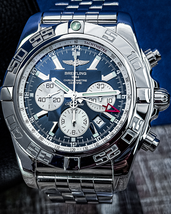 Breitling Chronomat GMT 47MM Blue Dial Steel Bracelet (AB041012)