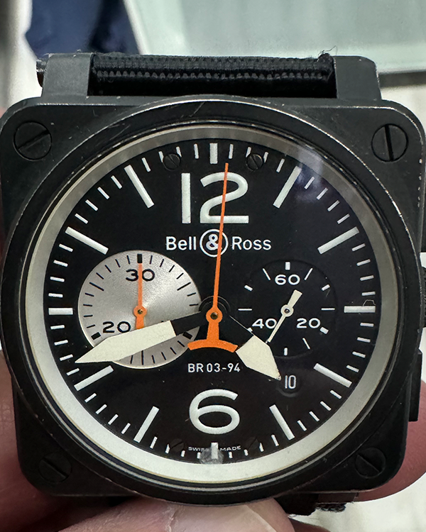 Bell & Ross BR 03-94 Chronographe 42MM Black Dial Textile Strap (BR03-94 S)