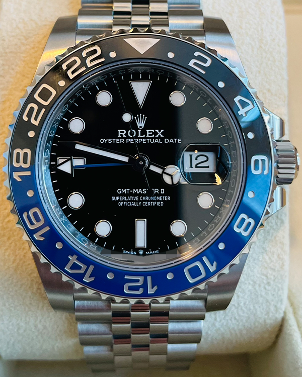 2023 Rolex GMT-Master II "Batgirl" 40MM Black Dial Jubilee Bracelet (126710BLNR)