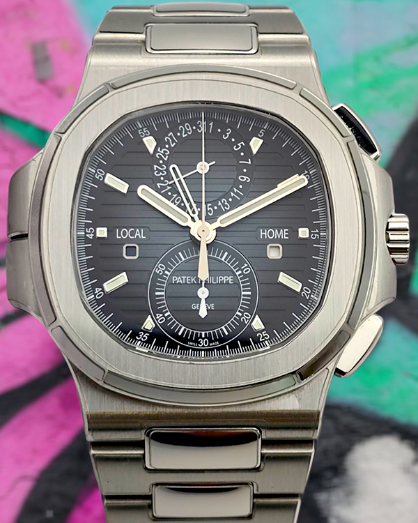 2023 Patek Philippe Nautilus "Travel Time" 40.5MM Blue Dial Steel Bracelet (5990/1A-011)