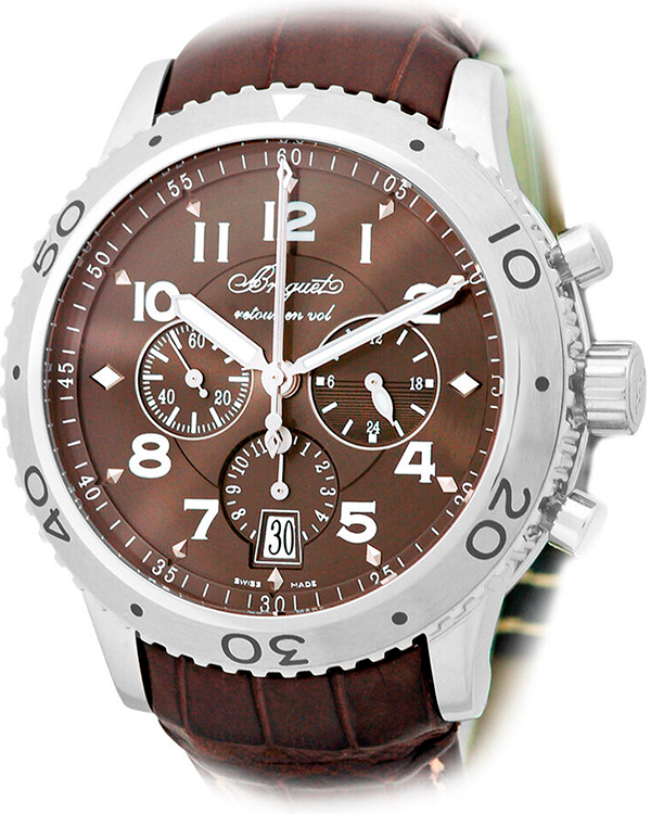 Breguet Trans Atlantique Type XXI Flyback 43MM Bronze Dial Leather Strap (3810.ST.929.ZU)