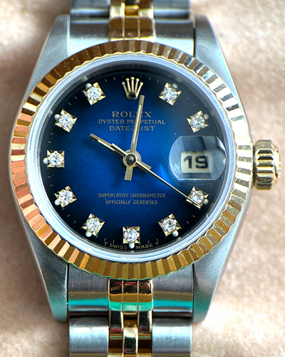 Rolex Lady-Datejust 26MM Two-Tone Blue Dial Jubilee Bracelet (69173)