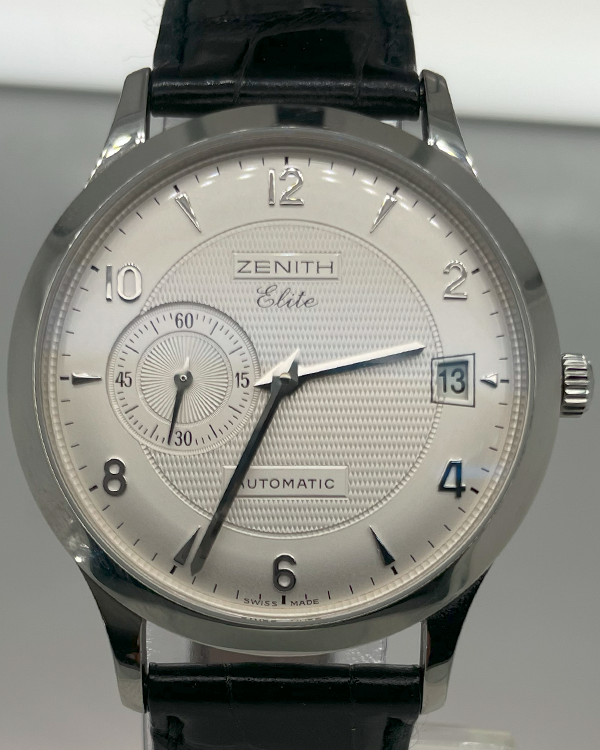 Zenith Elite Automatic 37MM White Dial Leather Strap (01/02.1125.680)