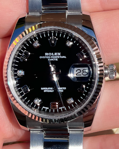 2019 Rolex Oyster Perpetual Date 34MM Black Dial Oyster Bracelet (115234)