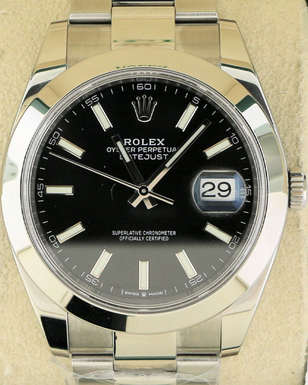 2020 Rolex Datejust 41MM Black Dial Oyster Bracelet (126300)