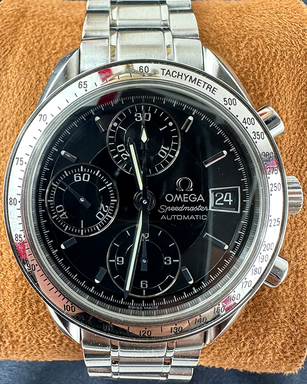 2008 Omega Speedmaster Date 39MM Black Dial Steel Bracelet (3513.50.00)