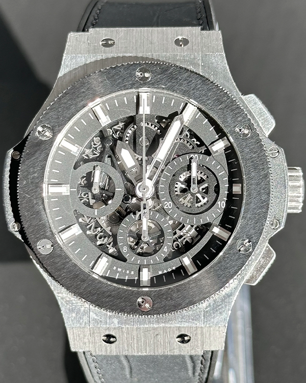 No Reserve - Hublot Big Bang Aero Bang 44MM Skeleton Dial Rubber Strap (311.SM.1170.GR)