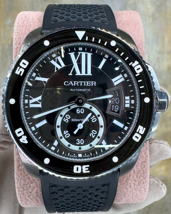 Cartier Calibre de Cartier Driver 42MM Black Dial Rubber Strap (3729)