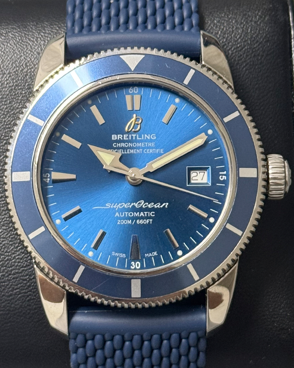 2016 Breitling Superocean Heritage 42MM Blue Dial Rubber Strap (A1732116/C832)