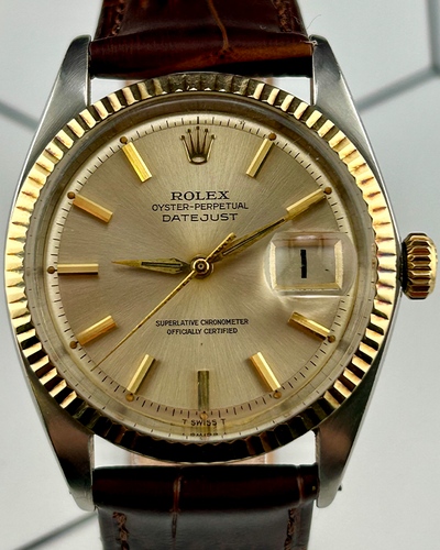 Rolex Datejust 36MM Champagne Dial Aftermarket Leather Strap (1601)