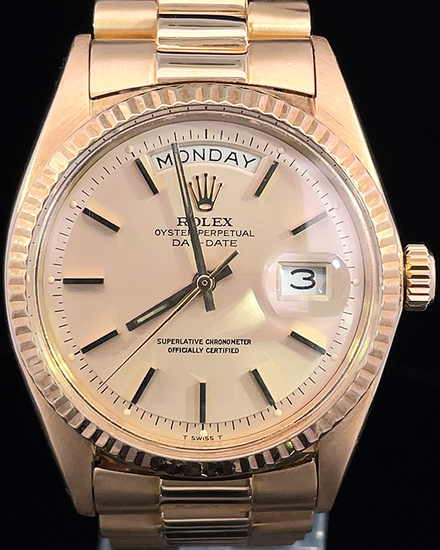 Rolex Day-Date 36MM Champagne Dial Yellow Gold President Bracelet (1803)