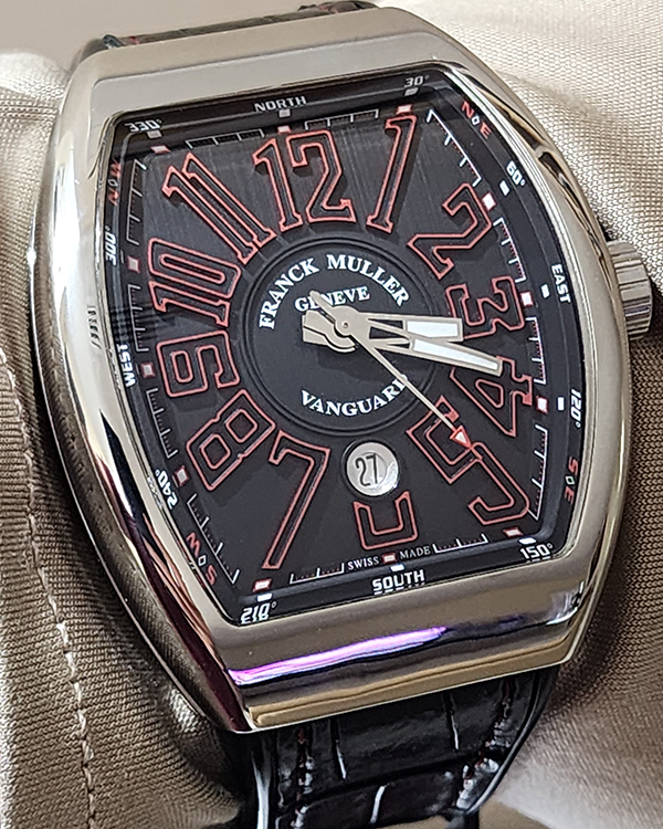 Franck Muller Vanguard 44MM Steel Black Dial (V45SCDT)