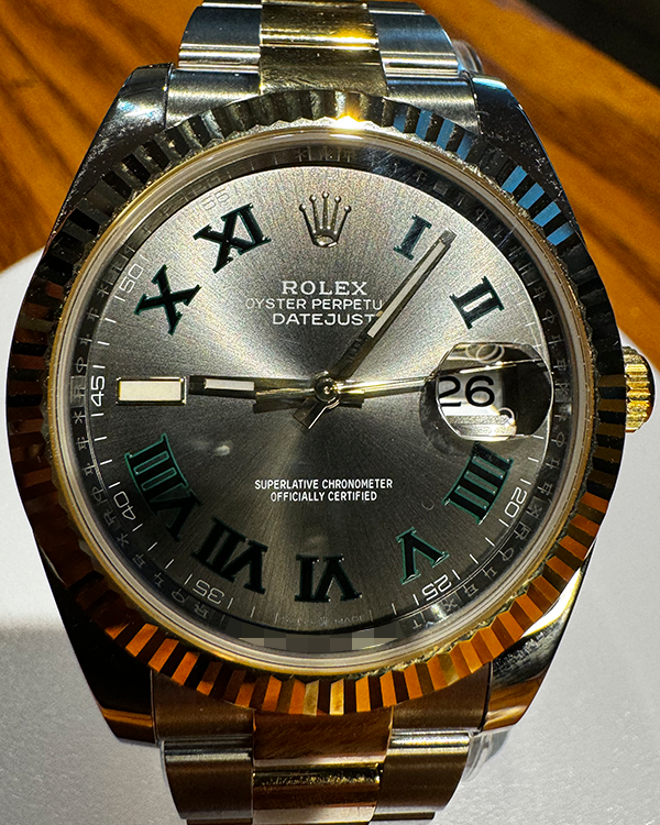 2023 Rolex Datejust 41MM "Wimbledon" Slate Dial Two-Tone Oyster Bracelet (126333)