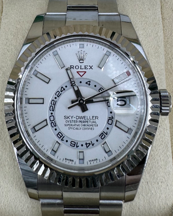 2020 Rolex Sky-Dweller 42MM White Dial Oyster Bracelet (326934)