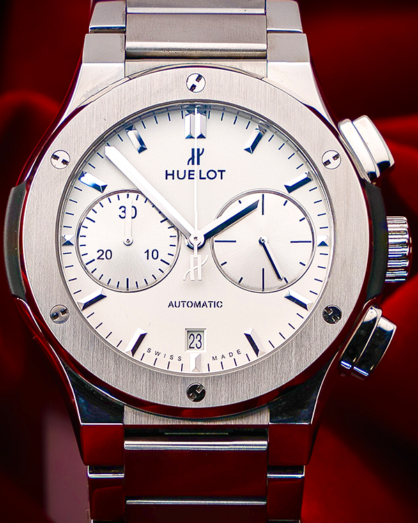 Hublot Classic Fusion Chronograph 45MM Opaline Dial Titanium Bracelet (520.NX.2610.NX)