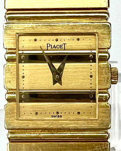 Piaget Polo 20MM Quartz Gold Dial Yellow Gold Bracelet (8131 C701)