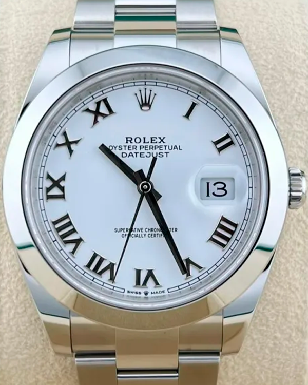 2023 Rolex Datejust 41MM White Dial Oyster Bracelet (126300)