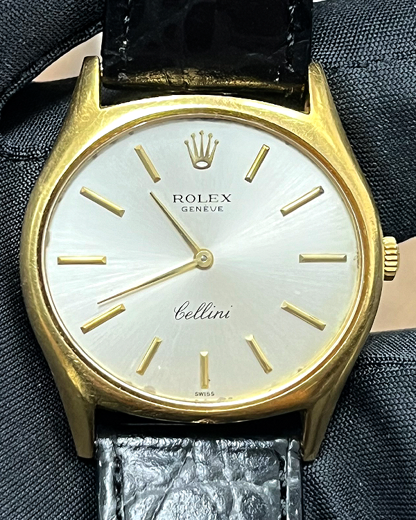 Rolex Cellini 32MM Silver Dial Aftermarket Leather Strap (3806)