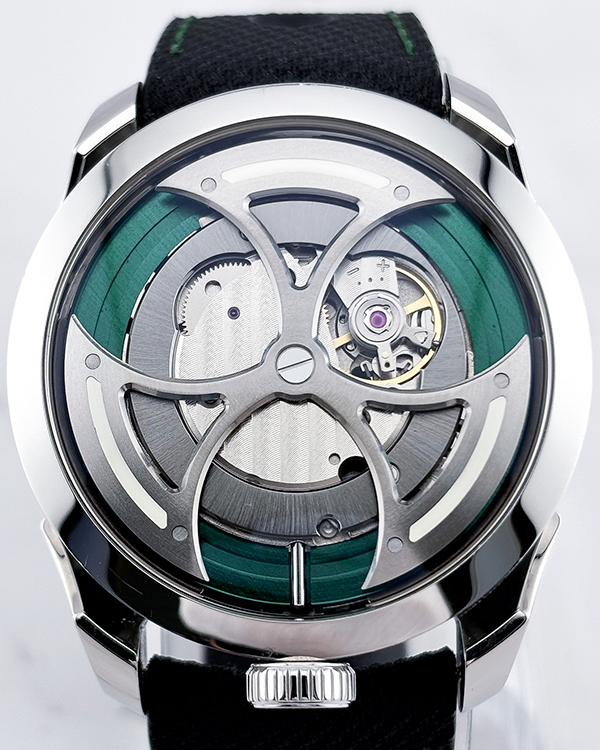 MB&F MAD 1 Green Edition 42MM Skeleton Dial Leather Strap (M.A.D. 1)