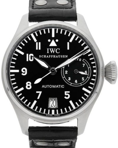 IWC Big Pilot 46MM Black Dial Leather Strap (IW500201)