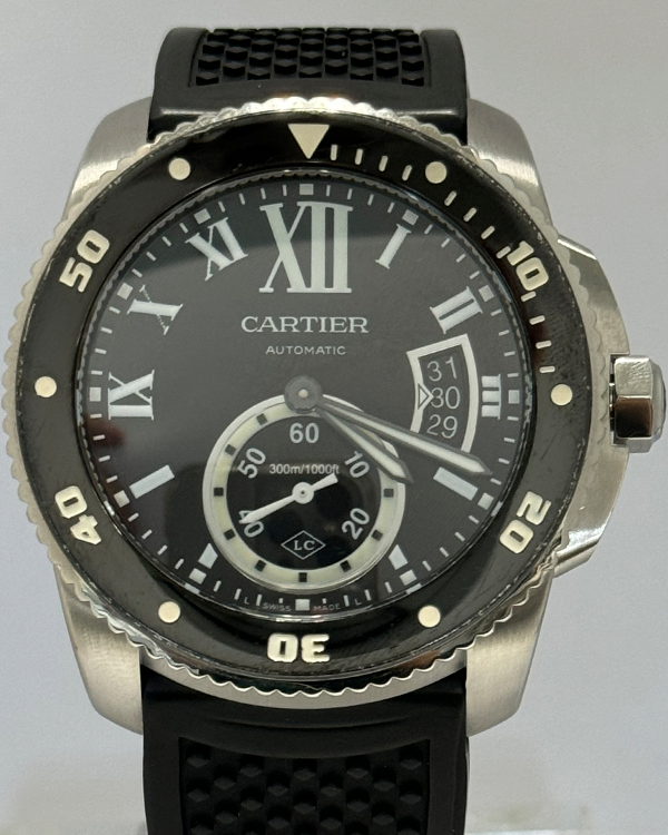 Cartier Calibre de Cartier Driver 42MM Black Dial Rubber Strap (3729)