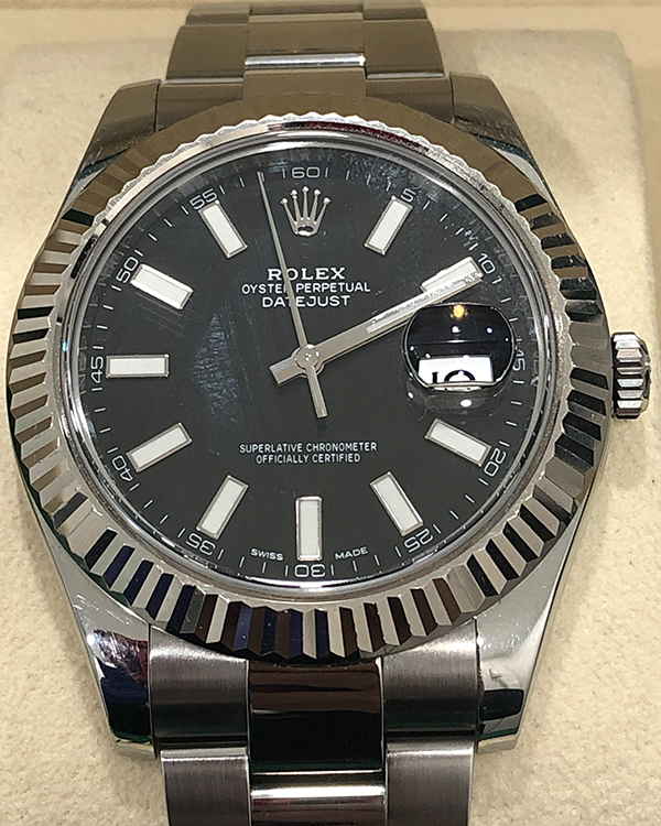 2017 Rolex Datejust II 41MM Black Dial Oyster Bracelet (116334)