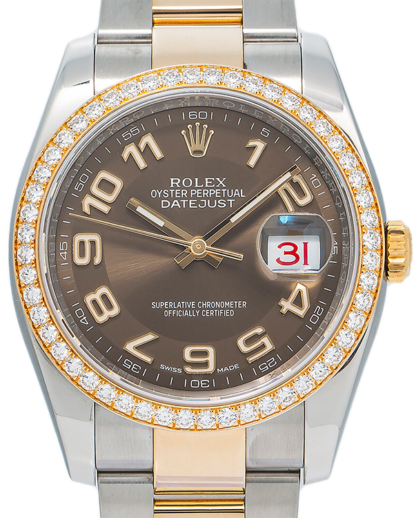 Rolex Datejust 36MM Chocolate Dial Two-Tone Bracelet (116243)