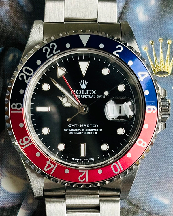 Rolex GMT-Master "Pepsi" 40MM Black Dial Oyster Bracelet (16700)