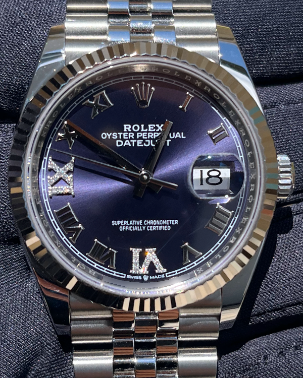 2020 Rolex Datejust 36MM Aubergine Dial Jubilee Bracelet (126234)