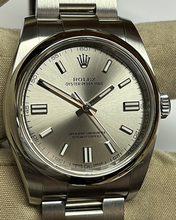 2018 Rolex Oyster Perpetual 36MM Silver Dial Oyster Bracelet (116000)