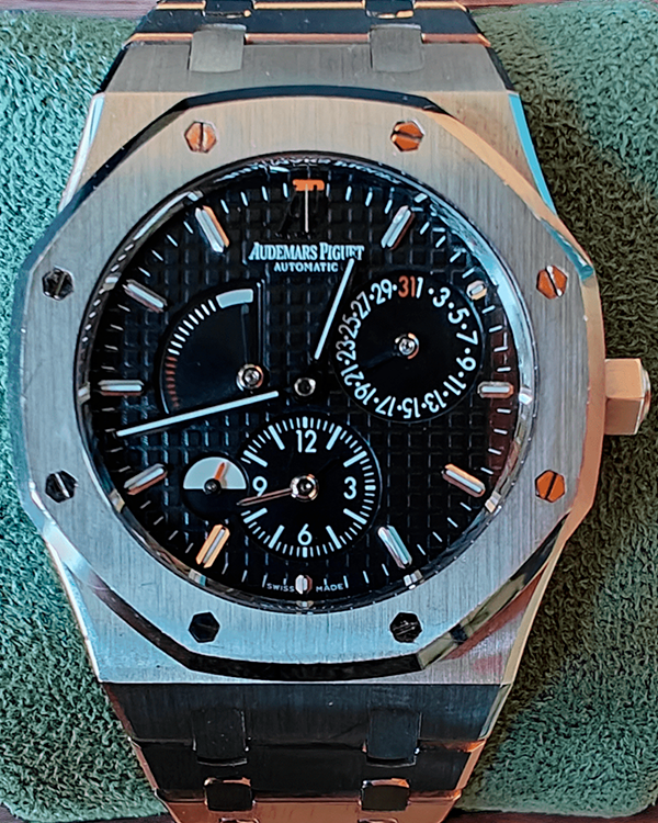 (H-Serial) Audemars Piguet Royal Oak Dual Time 39MM Black Dial Steel Bracelet (26120ST.OO.1220ST.03)