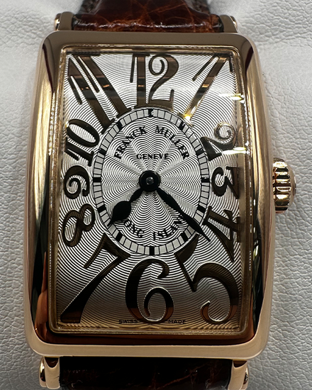 Franck Muller Long Island Quartz 18K Rose Gold Silver Dial 952 QZ