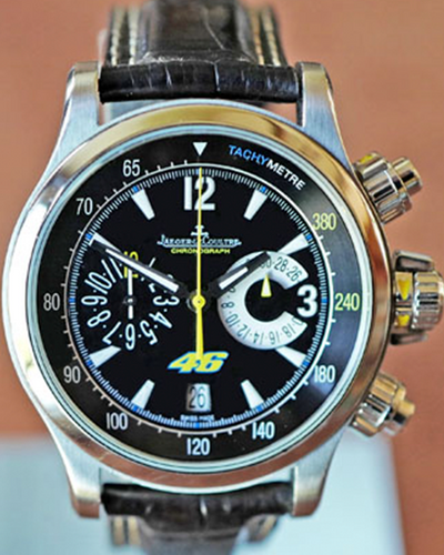 Jaeger-LeCoultre Master Compressor Chronograph "Valentino Rossi" 41.5MM Black Dial Leather Strap (Q175847V - 146.8.25)