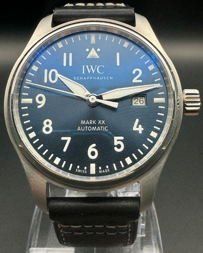 2023 IWC Schaffhausen Pilot's Watch Mark XX 40MM Blue Dial Leather Strap (IW328203)