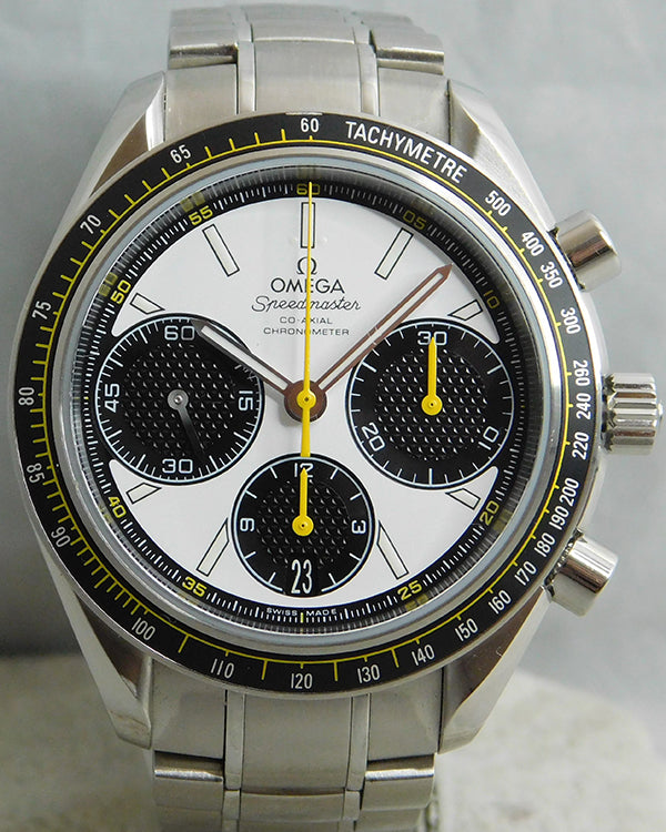 Omega Speedmaster Racing 40MM White "Panda" Dial Steel Bracelet (326.30.40.50.04.001)