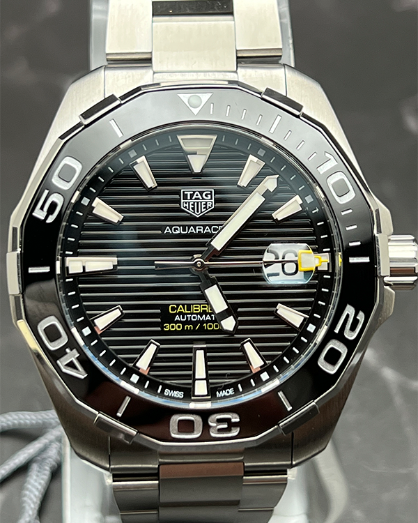 2020 TAG Heuer Aquaracer 300M 43MM Black Dial Steel Bracelet (WAY201A.BA0927)