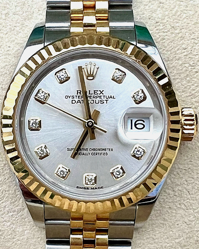 Rolex Lady-Datejust 28MM Silver Dial Two-Tone Jubilee Bracelet (279173)