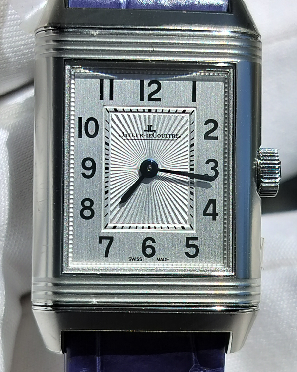 2024 Jaeger-LeCoultre Reverso Classic Duetto 21MM Silver/Black Dial Leather Strap (Q2668432)