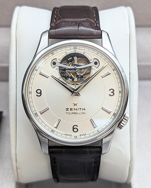 2017 Zenith Elite Captain Tourbillon 40MM Steel Silver Dial (03.2190.4041/01.C498)