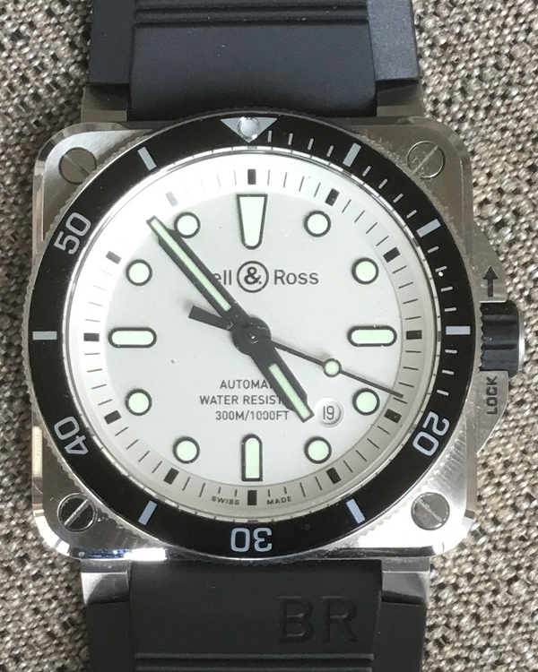 2022 Bell & Ross BR03-92 Diver 42MM White Dial Rubber Strap (BR0392-D-WH-ST/SRB)