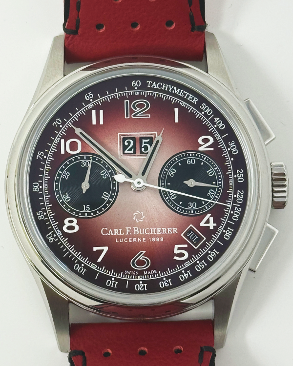 2023 Carl F. Bucherer Heritage BiCompax Annual L.E. 41MM Burgundy Dial Leather Strap (00.10803.08.92.66)