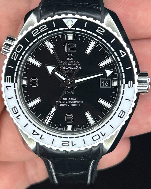 Omega Seamaster Planet Ocean 600M 43.5MM Black Dial Leather Strap (215.30.44.22.01.001)