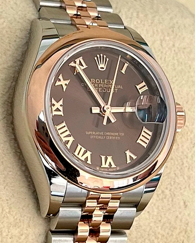 2024 Rolex Lady-Datejust 28MM Brown Dial Two-Tone Jubilee Bracelet (279161)