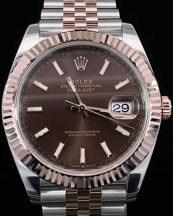 2024 Rolex Datejust 41MM Chocolate Dial Two-Tone Jubilee Bracelet (126331)