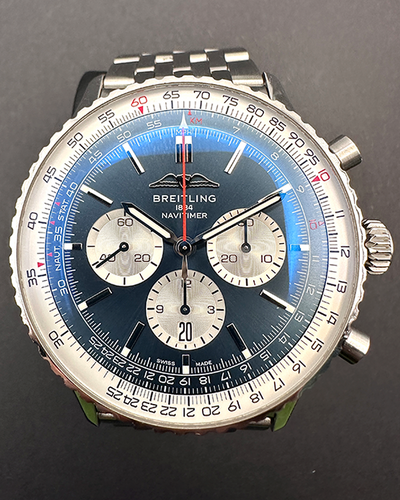 2022 Breitling Navitimer B01 Chronograph 46MM Blue Dial Steel Bracelet (AB0137)