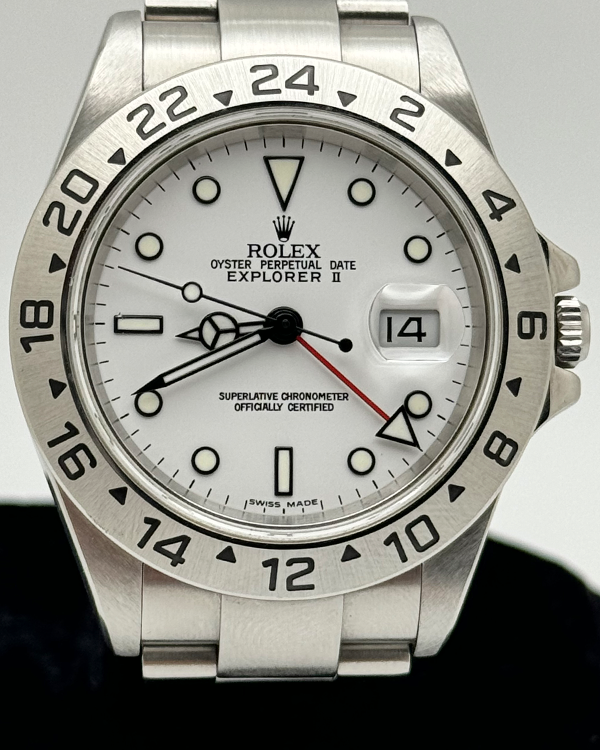 No Reserve - 2004 (F Serial) Rolex Explorer II 40MM White Dial Steel Bracelet (16570)