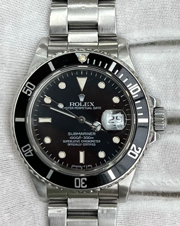 1987 Rolex Submariner Date 40MM Oystersteel Black Dial (16800)